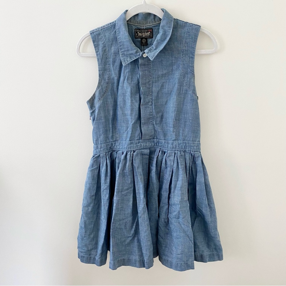 Opening Ceremony x Levi’s Chambray Mini Button Down Shirtdress Pleated Skirt